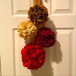 Hydrangea and Burlap Door Swag